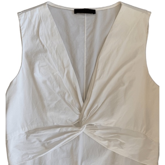 The Row White Twist Front Sleeveless Top - Picture 3 of 3